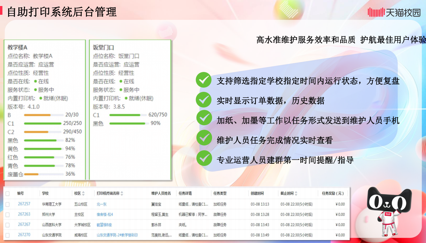 大學校園掃碼共享打印機